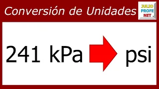Convertir presión de kiloPascales a psi #julioprofe