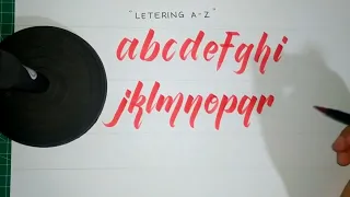 Lettering/Kaligrafi A sampai Z (huruf kecil)