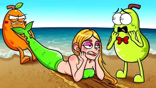 Mi amiga es una sirena || Situaciones graciosas de sirenas por La Pareja Pera