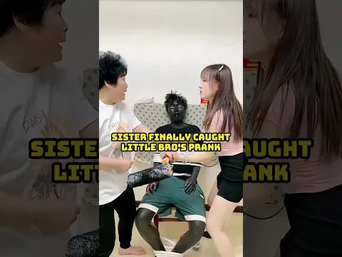 Sister Caught Little Bro Pranking Her