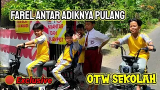 FAREL PRAYOGA KE SEKOLAH NAIK SEPEDA LISTRIK