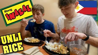 Americans Try Mang Inasal UNLIMITED RICE CHALLENGE at SM Megamall! 🇵🇭