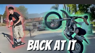 BACK AT IT! Dirtbike Car & Scooter| ROCCOPIAZZA