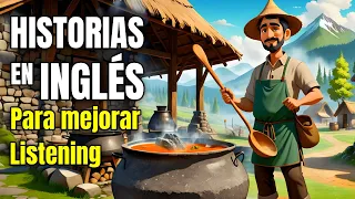 🎧Historias para APRENDER INGLÉS |La Sopa de Piedra🥣| Historias en Inglés para Niños y Adultos🎧