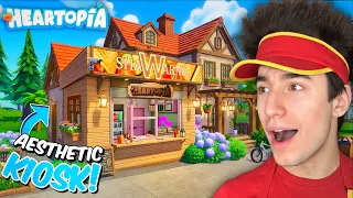 I BUILT The CUTEST Scary Shawarma KIOSK In HEARTOPIA!