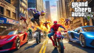GTA 5 : Spider-Man Vs Thanos Ramp Challenge 😱 #shorts #live #gta #freefire #gta5