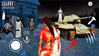 PLAYING AS KAMLA IN GRANNY 3 ENHANCED || KAMLA FOUND A SECRET TANK 