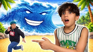 CORRE O PIERDE en el MEGA TSUNAMI de BRAINROTS en ROBLOX 😱🌊