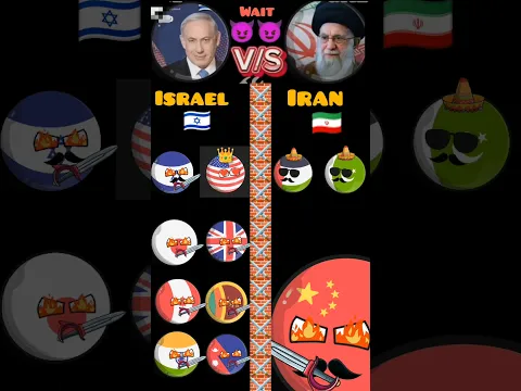 Iran🇮🇷 🆚 Israel🇮🇱 #countryballs #pakistan #youtube #short #viral