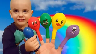 Balloons Finger Family + Daddy Finger Nursery Rhymes / Ingrid Surprise