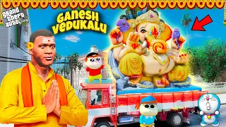 Ganesh Vedukalu 🎉 Franklin & Shinchan 🥰 వినాయక చవితి Special | GTA 5 Telugu | TRISTAR18 | EP2