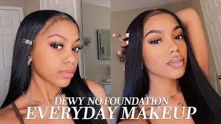 PERFECT NO FOUNDATION MAKEUP LOOK! | my updated makeup routine