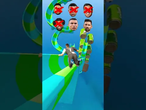 Ronaldo, Messi, Neymar, Mbappe, Suarez, Salah Water Slide #1