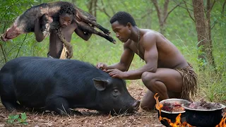 Hadzabe Culinary Secrets: Bush Pig Cooking in the Wild