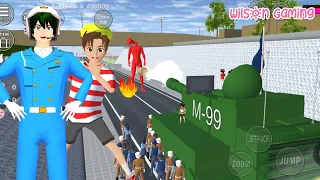 Polisi Takagi Bawa Tank Melawan Siren Head Raksasa 😱😲 | Sakura Simulator | Game Wilson Gaming