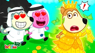 Lucy الغنية! لا تترك العائلة الفقيرة! | قصص عن عائلة Wolfoo | @wolfooinarabic