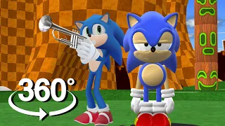 Sonic the Hedgehog! - 360°  - Trumpet Meme PT5! Movie Sonic (The First 3D VR Game Experience!)