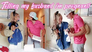 Telling my husband i'm pregnant with our first baby!
