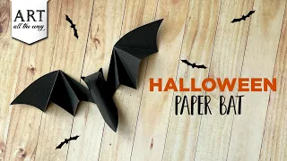DIY Halloween Paper Bat 🦇 | Easy Origami Bat for Home Decoration | Halloween Crafts