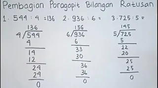 Belajar Pembagian Porogapit Bilangan Ratusan