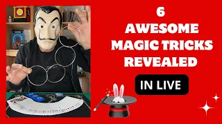 6 AWESOME MAGIC TRICKS REVEALED IN LIVE 🎩🪄 #magic #tricks #magictricksvideos #tutorial