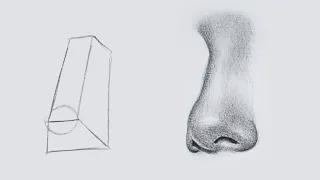 How to Draw a ¾ Nose - EASY