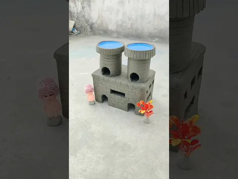 How to make beautiful miniature clay house 😱#shorts