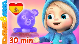 😍  Cinco Gomitas y Más Videos para Bebés | Dave and Ava en Español 😍