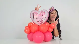 Arreglo con GLOBOS para SAN VALENTIN😍 - Bouquet de globos motivo AMOR❤️