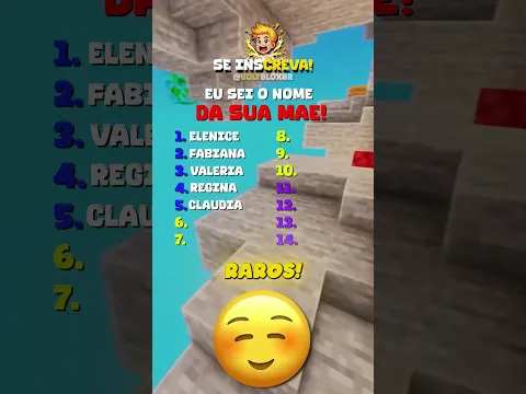 EU ACERTEI O NOME DA SUA MÃE NESSE VÍDEO! 👩👩‍🦰 #shorts #minecraft