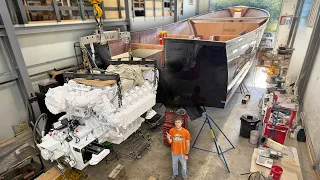 Lifting a MASSIVE engine into my brand new lobster boat