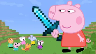 6 Minecraft Speedrunners vs GIANT Peppa