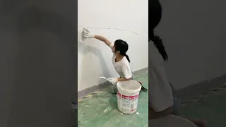 How to Prepare Tiles Wall ,​ Wall paint​ Fast & Beauty part  5458