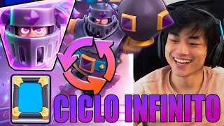 TILTANDO GERAL COM O DECK SECRETO DE MEGA CAVALEIRO EVOLUÍDO COM ESPELHO... CLASH ROYALE