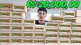 ABRI R$ 20,000 MIL REAIS em CARTAS POKEMON de MEGA EVOLUÇÃO
