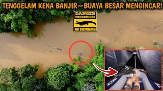 SOLO CAMPING DITENGAH SUNGAI BERBUAYA KALIMANTAN~DISAPU BANJIR SAMPAI TENGGELAM~PENUH BUAYA.