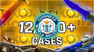 12,000x CSGO CASES!? WORLD RECORD OPENING (CRAZY KNIVES)