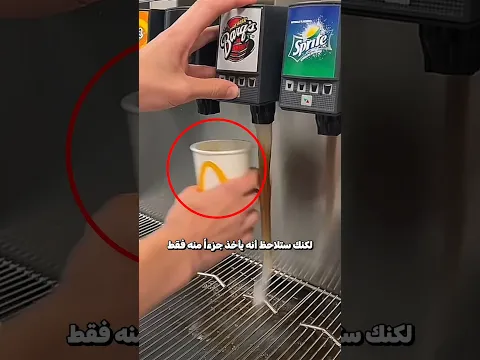 سر آلة المشروبات الغازية 😲!