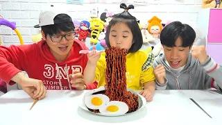 Fideos picantes al fuego Mukbang Boram