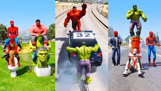Epic Showdown: Superheroes Clash with Villains in GTA V - Episode 3! 🌟🔥#skibiditoilet
