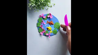 Beautiful pond miniature clayart | clayart ideas | step by step clayart tutorial