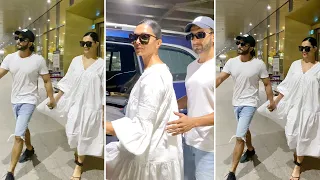 Suniel Shetty, Ranveer Singh and Deepika Padukone spotted at Airport || Bollywood Chronicle