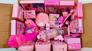 Fancy Pink Stationery Items, Pencil Case, Unicorn Pouch, Jumbo Pen, Sharpener,  Erasner, Highlighter