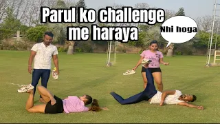 Parul haar gyi challenge😂 #gymnast #acrobatics #vlog #couplegoals #fitness #flexibility #challenge