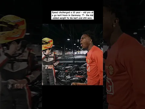 Speed challenged a 10 year - old pro at a go kart track in Germany 🇩🇪🏁 #ishowspeed #race #gokart