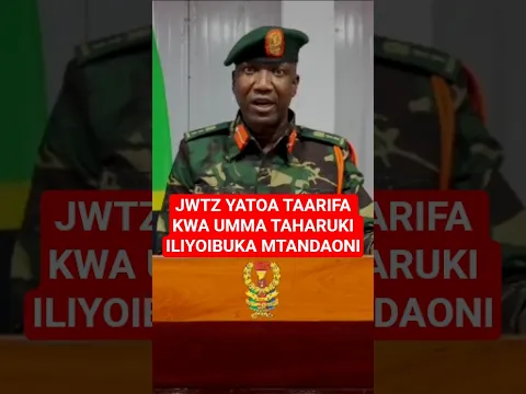 JWTZ YATOA TAARIFA KWA UMMA, TAHARUKI ILIYOIBUKA MTANDAONI #shorts #shortvideo