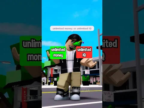 UNLIMITED IQ OR UNLIMITED MONEY IN ROBLOX! #shorts