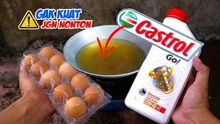 EKSPERIMEN: Goreng Telur Pakai Oli Motor (Fried Experiment)
