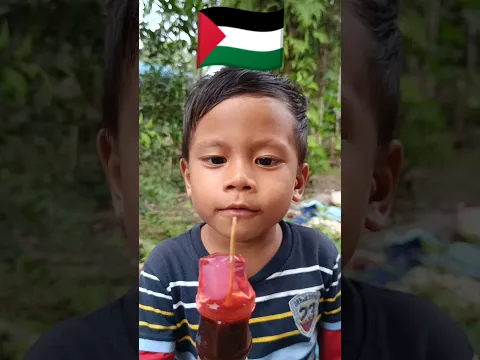 MAKAN SATE JELLY WARNA BENDERA PALESTINA #shorts