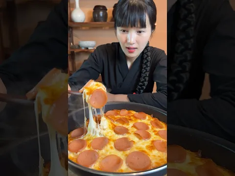 분홍소시지 밥피자 Let's cook pink sausage pizza with music🎵